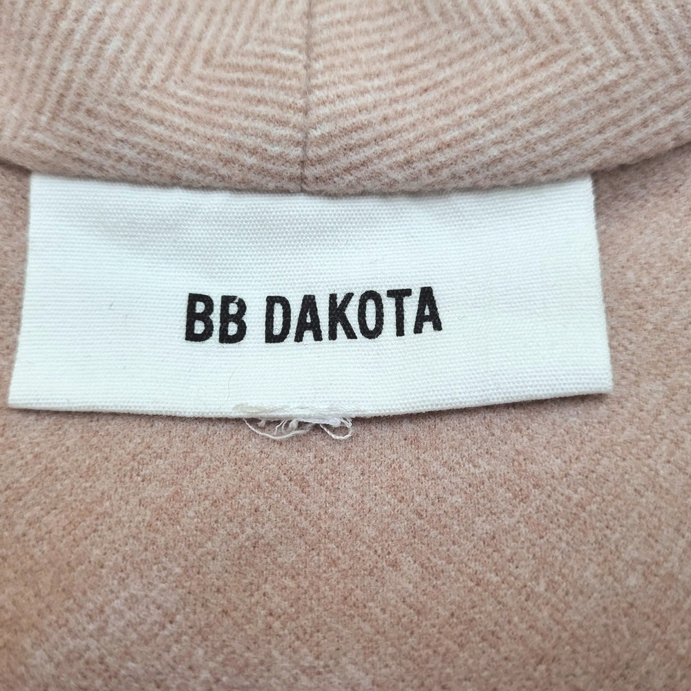 BB Dakota Dusty Rose Pink Herringbone Shawl Collar Open Front Cardigan Jacket XL - Picture 5 of 11